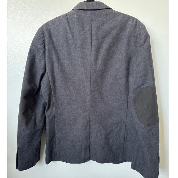 H&M Slim Fit Blazer Charcoal Gray 100% Cotton Men's Size 38R NWT - Picture 2 of 8